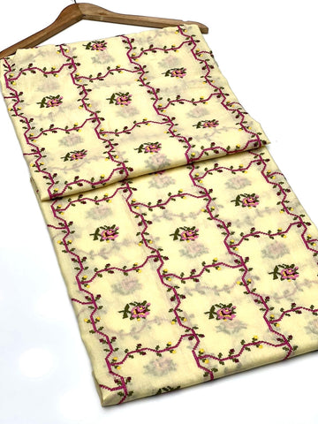Pure Lawn Machine Cross Stitch Chadar
