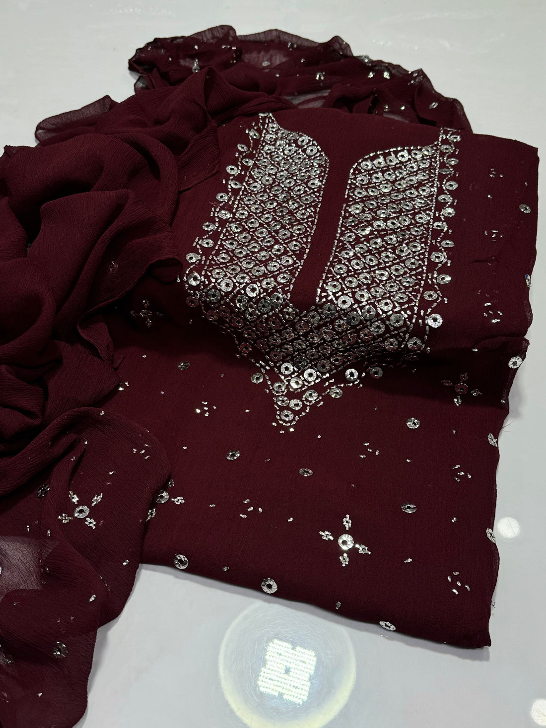 Soft Mukesh Chiffon Suits