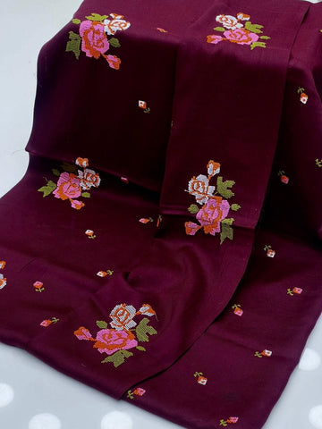 Pashmina
Cross Stitch Machine Work Shawl