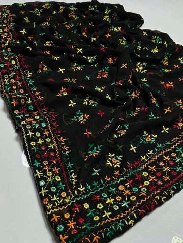 Korean Georgette
Sindhi Embroidered Chadar With Mirror Work