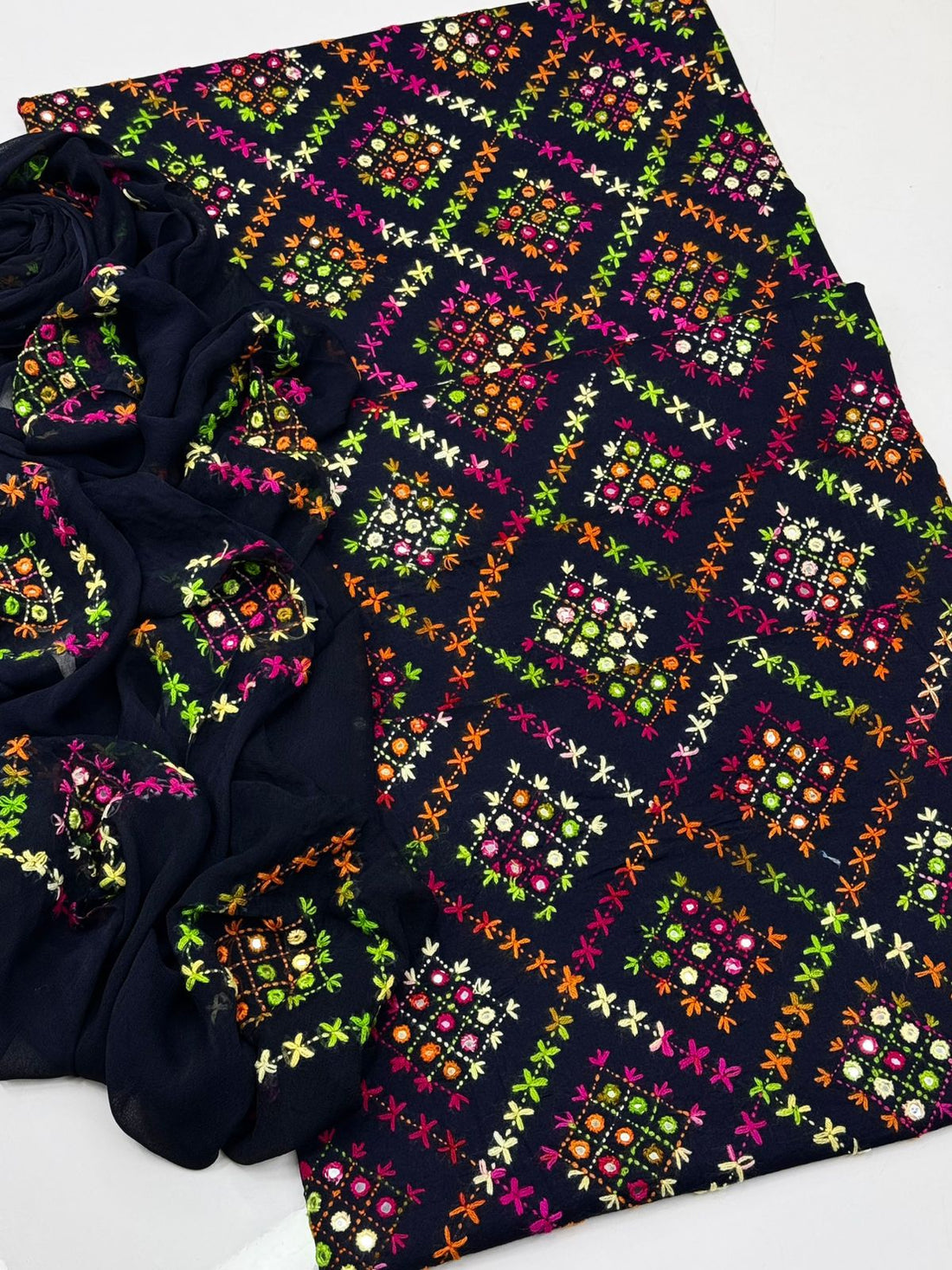 Traditional Hand Made Multani Embriodery With Mirror 

3 Pieces Suit