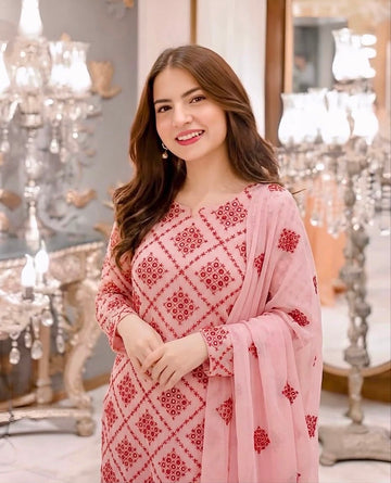 Soft Bamber Chiffon Handmade Multani Embroidery Work 2 Pieces Suit