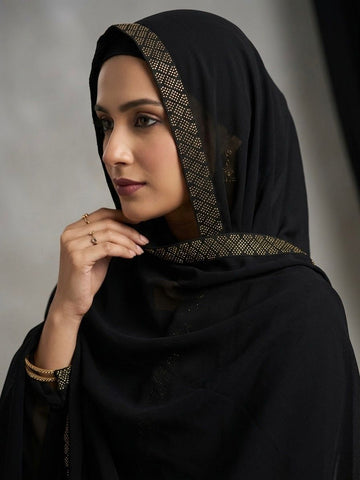 Korean Georgette
Stones Work 1 Sided Border Chadar