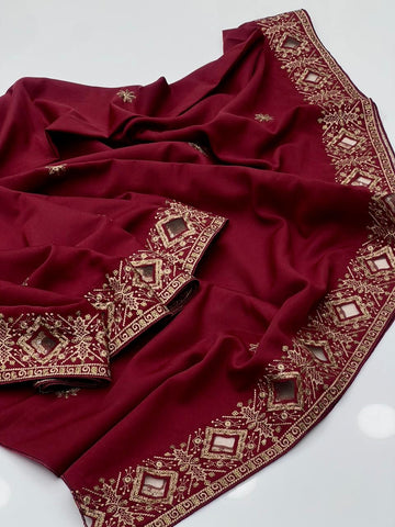 Swiss Lawn Fabric
Machine Sequence Plus Laser Cut Embroidery Chadar
