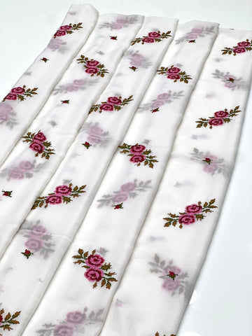 Swiss Lawn Fabric
Machine Cross Stitch Embroidery Chadar