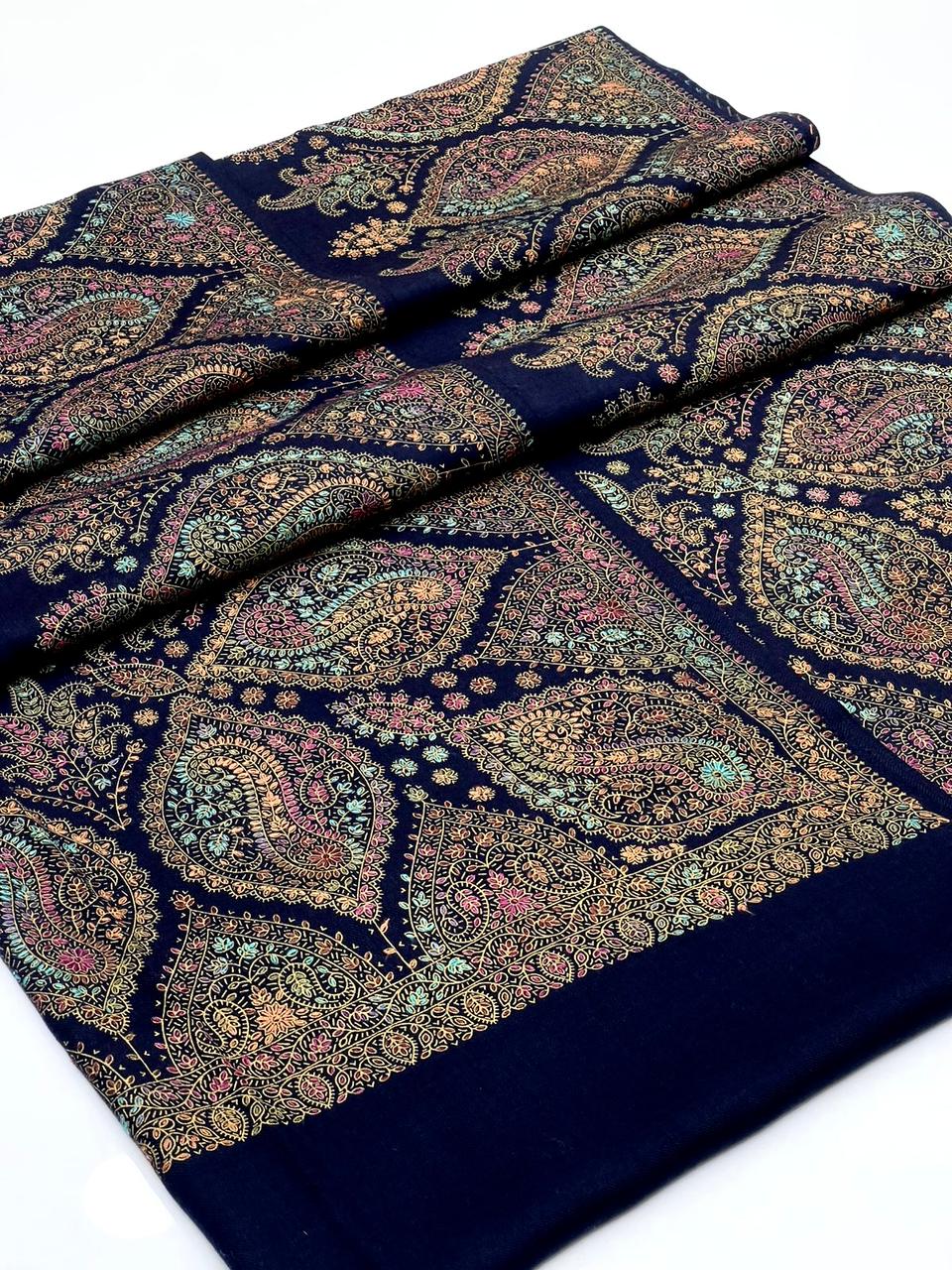 Pashmina Shawl
Hand Made Kashmiri Embroidery With Block Print