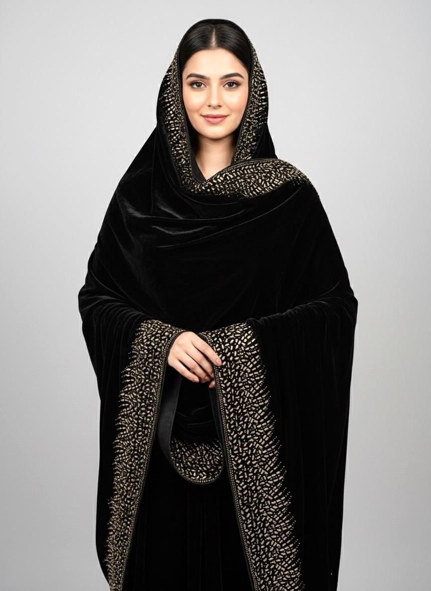 Micro Velvet Shawl
Elegant And Beautiful Stones Work
9000 Micro Velvet