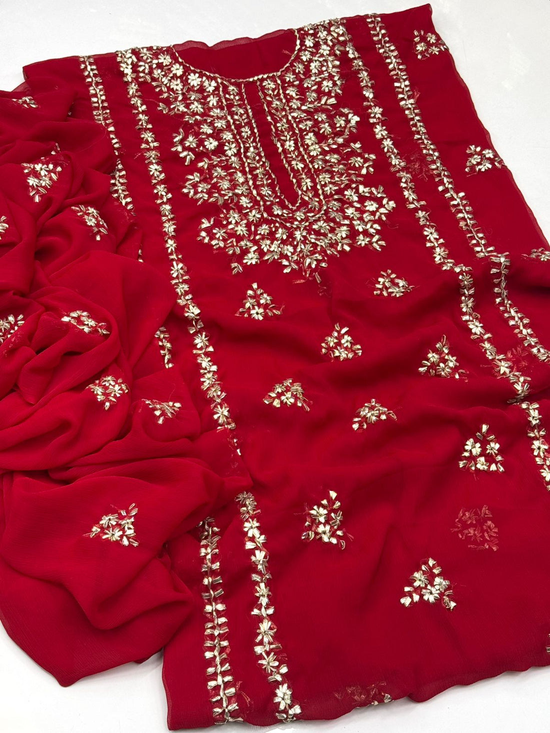 Handmade Gotta Chiffon Collection 2 Pcs Dress