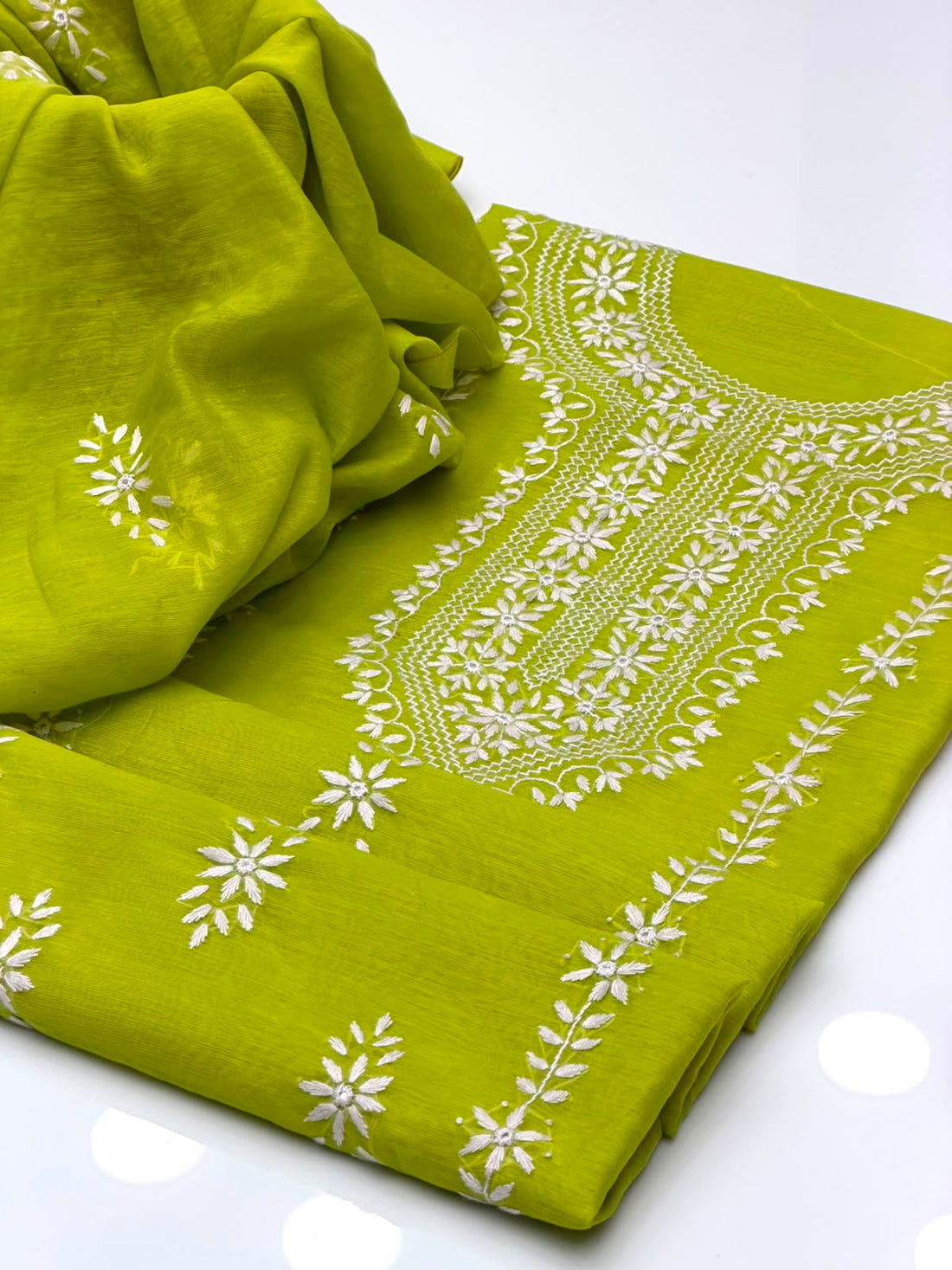 Paper Cotton 
Beautiful Hand Made Multani Embroidery 2 Piece Dress