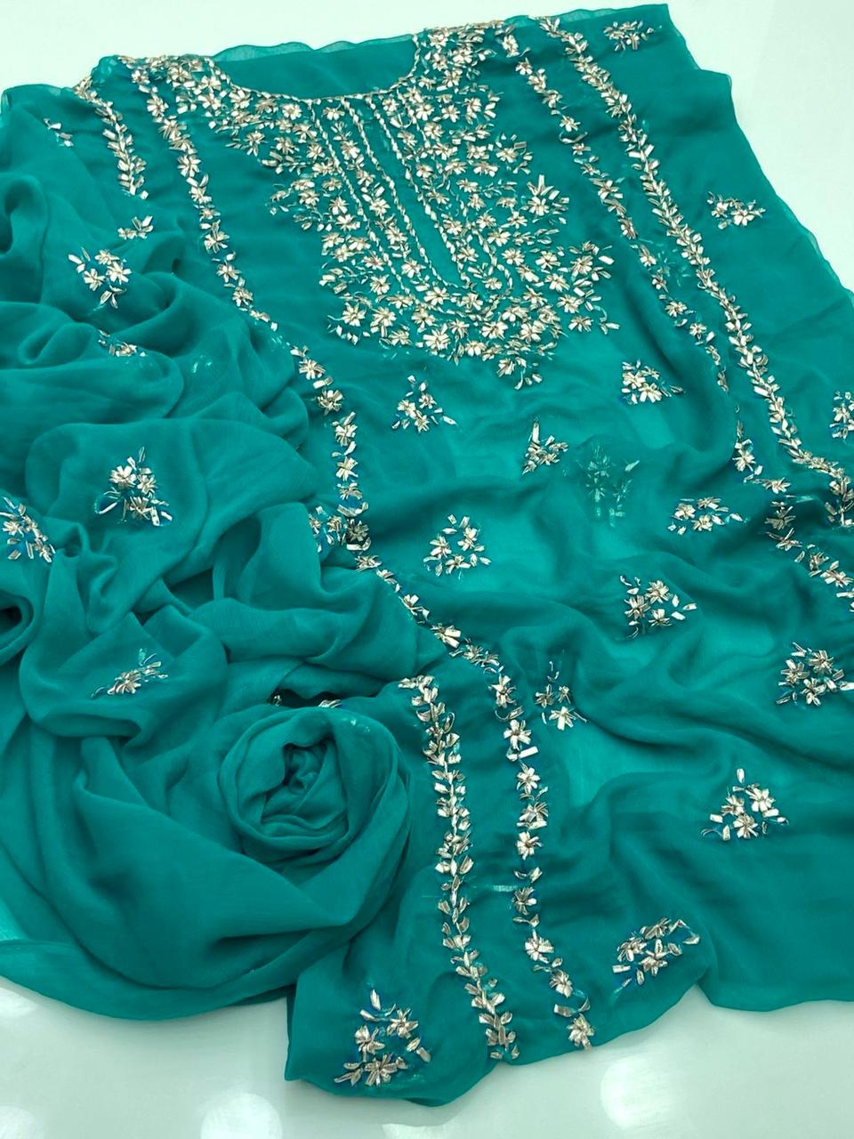 Multani Handmade Handmade Multani Gotta 2 Pieces Suit