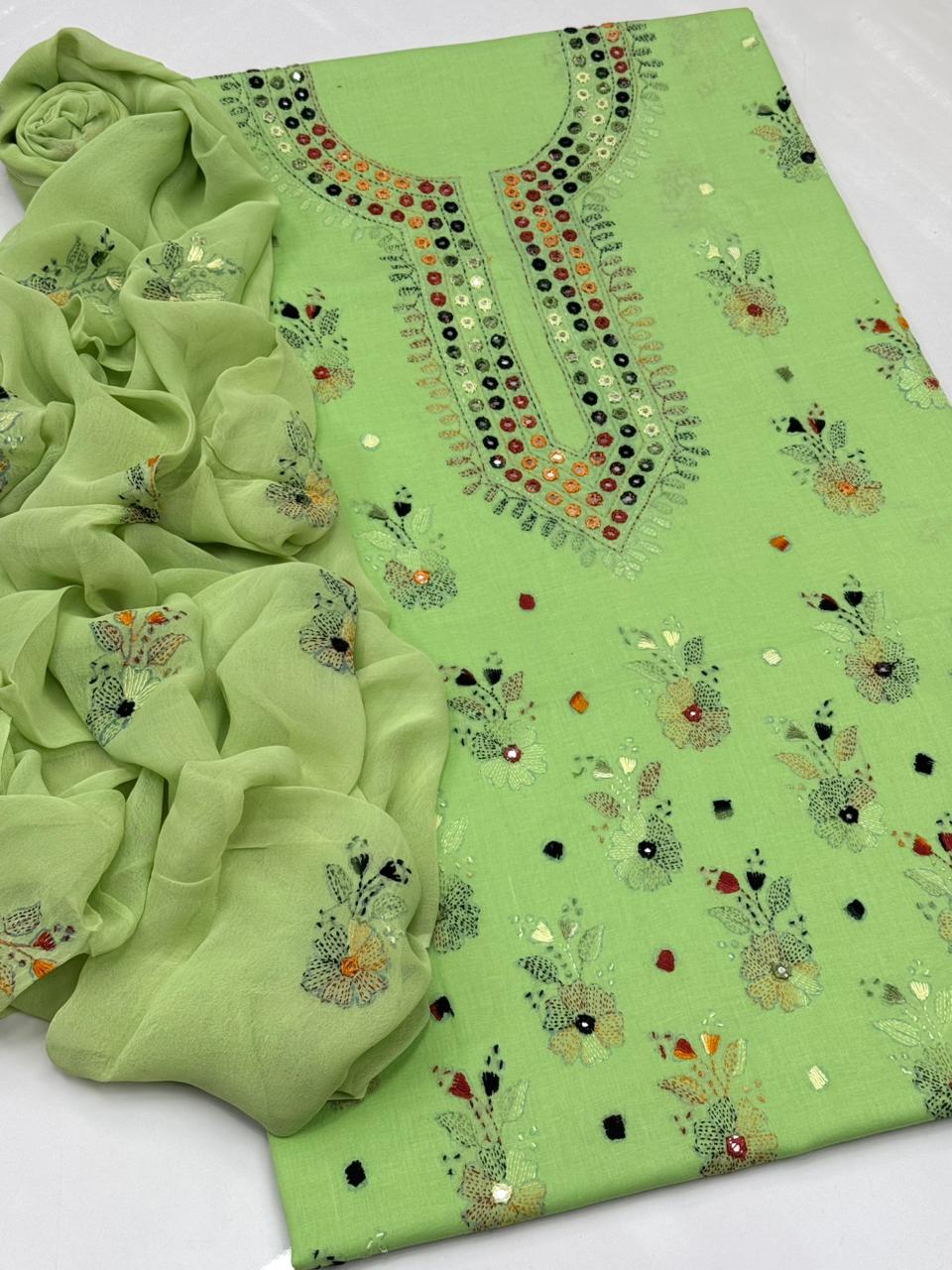 Traditional Hand Made Multani Embriodery 3 Piece Dress