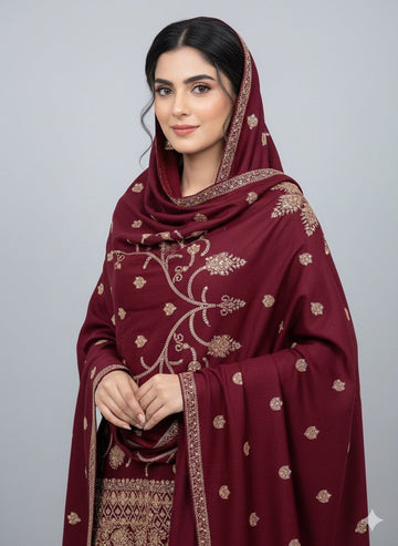 Pashmina Shawl
Hand Made Kashmiri Embroidery With Block Print