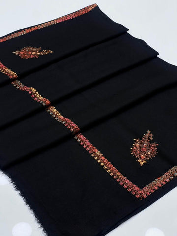 Pashmina Hand Made Kashmiri Embroidery With Block Print shawl