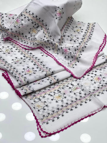 Pure Lawn
Hand Made Multani Embroidery Chadar