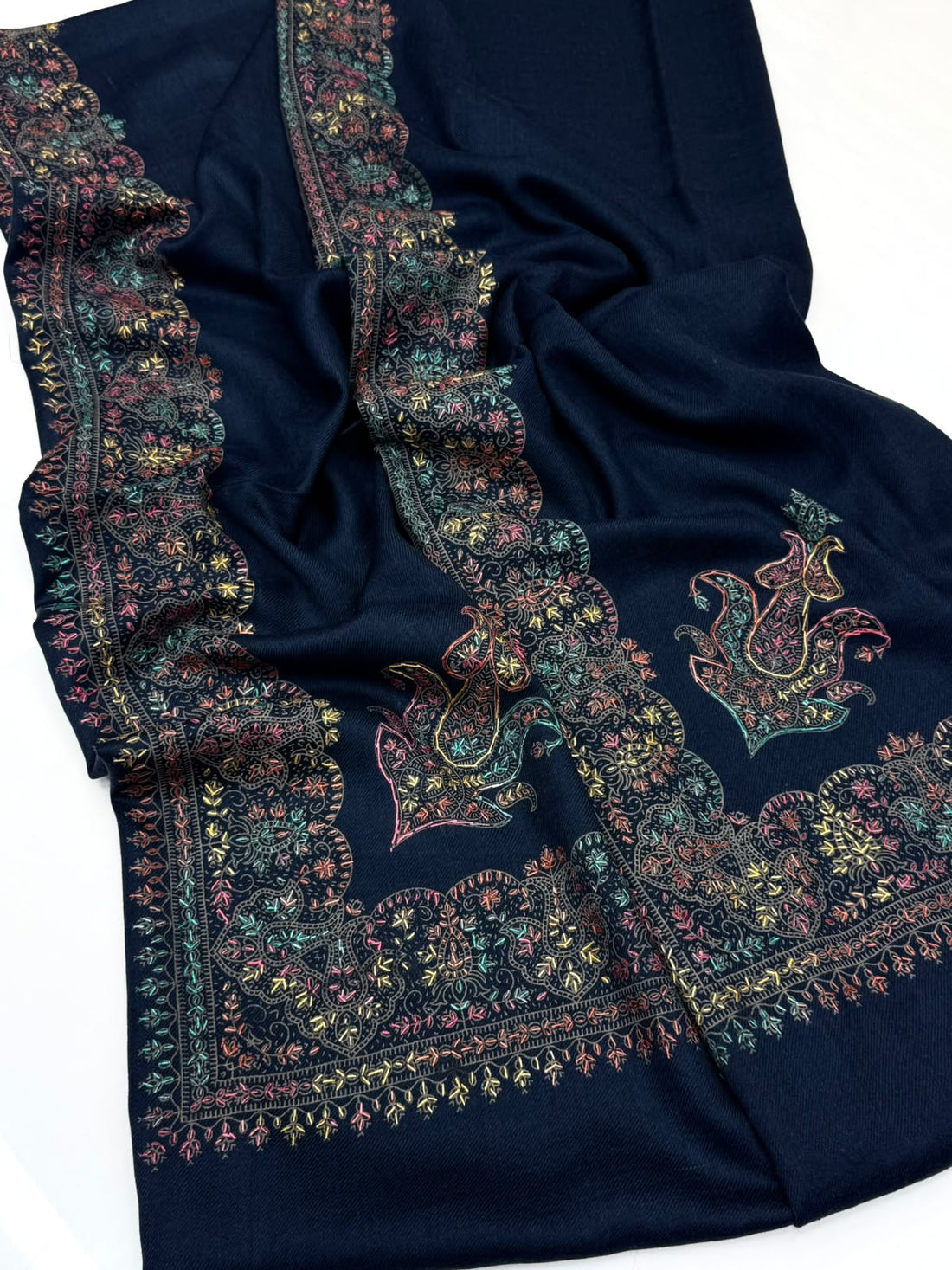 Pashmina Shawl
Hand Made Kashmiri Embroidery With Block Print