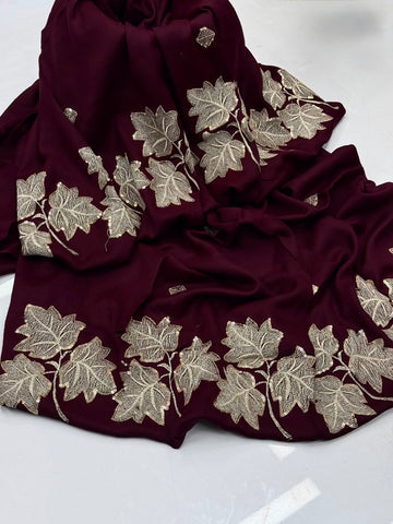 Pashmina Shawl
Machine Embroidery With Sequence