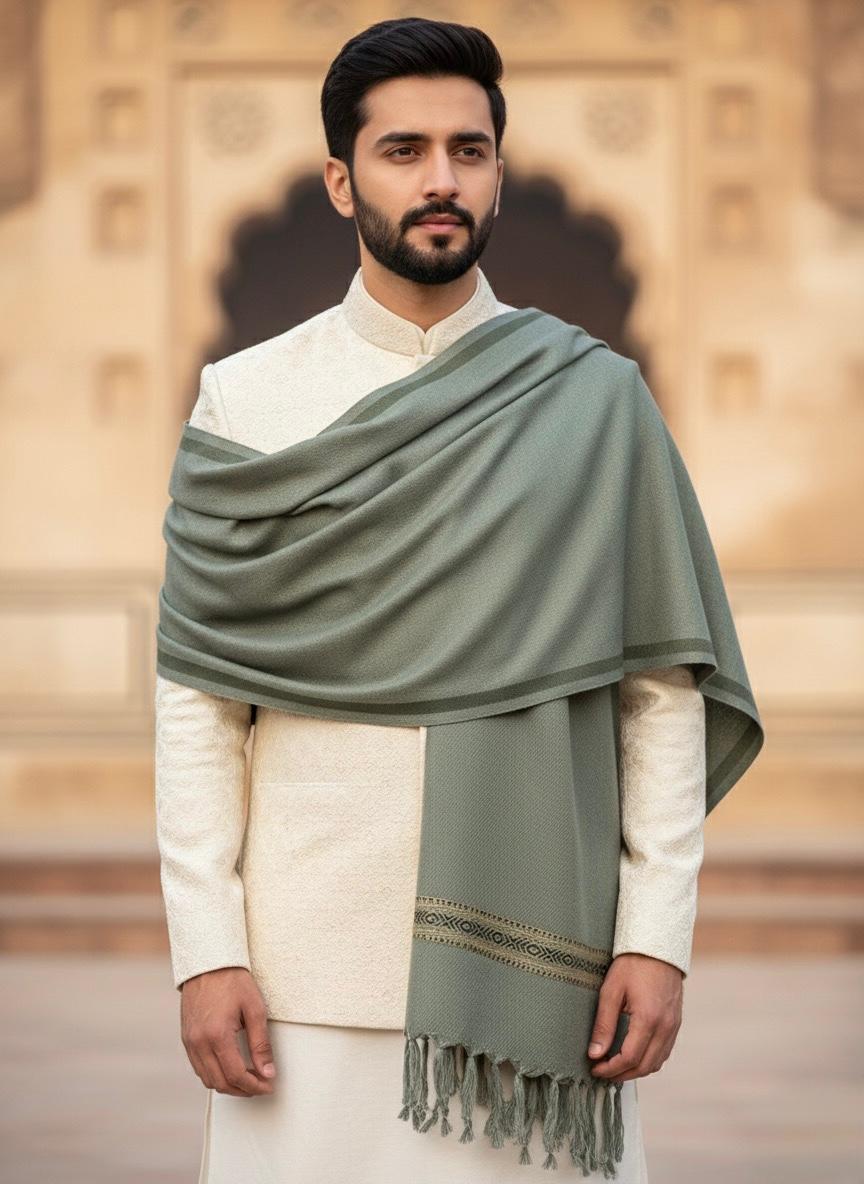 Acrylic Wool Shawl Elegant And Beautiful Gents Shawl