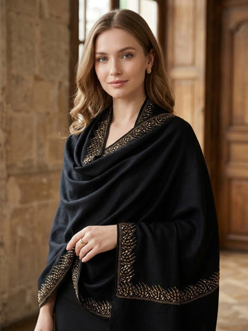 Pashmina Shawl
Beautiful Stones Border Work Shawl