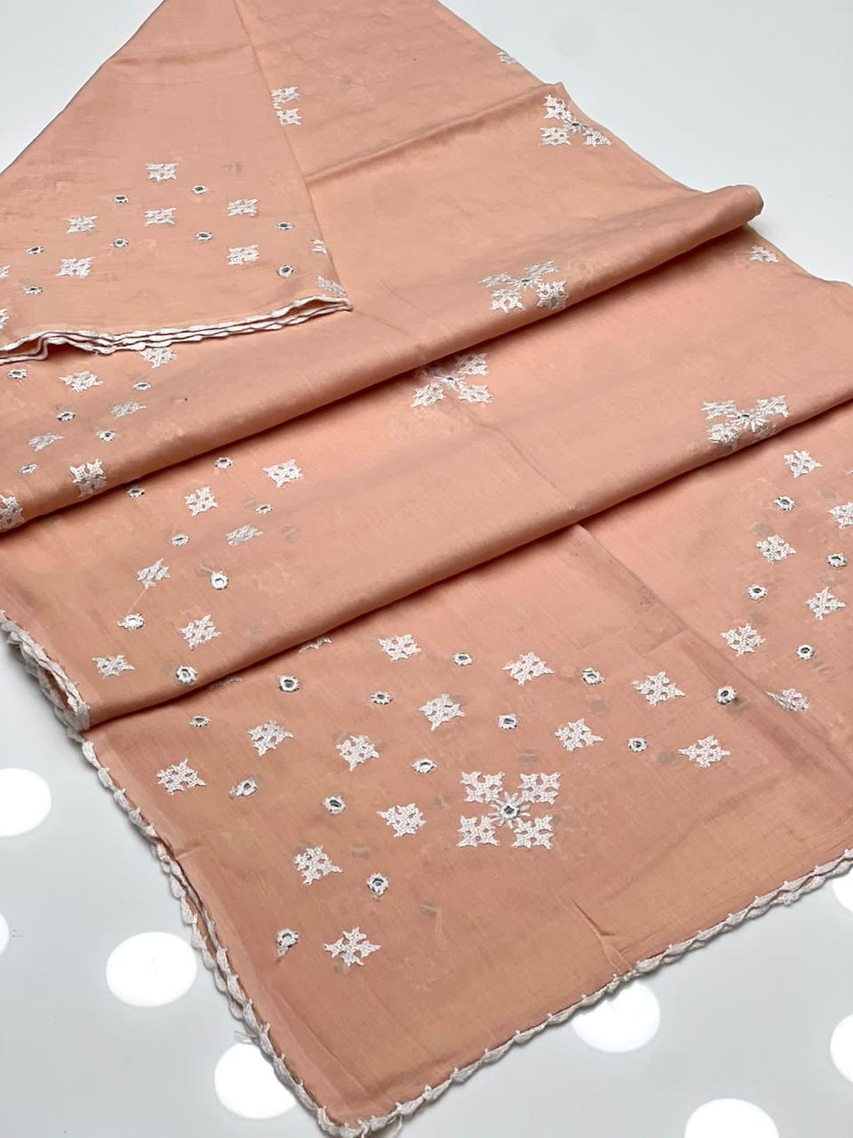 Pure Lawn
Hand Made Sindhi Embroidery With Mirror Chadar