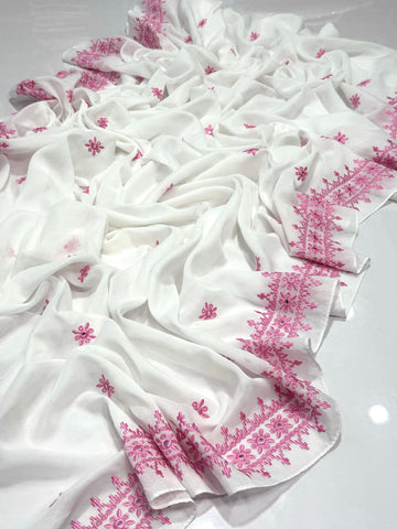 Machine Embroidery With Sequence Full Size Chadar