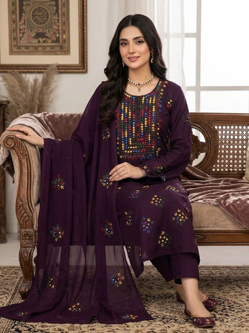 Traditional Hand Made Multani Embriodery With Mirror 
3 Piece Dress
