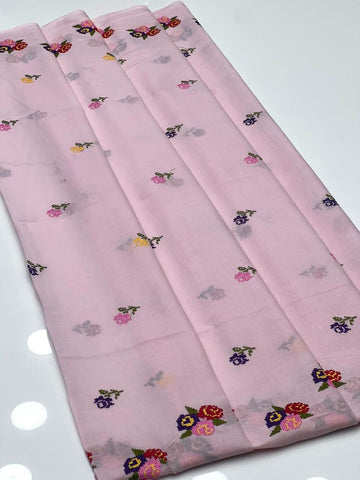 Pure Lawn 
Machine Cross Stitch Embroidery Chadar