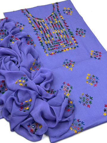 Traditional Hand Made Multani Embriodery With Mirror 
3 Piece Dress