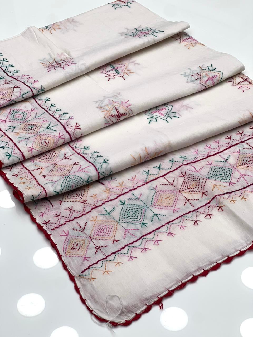 Pure Lawn 
Hand Made Multani Embroidery Chadar