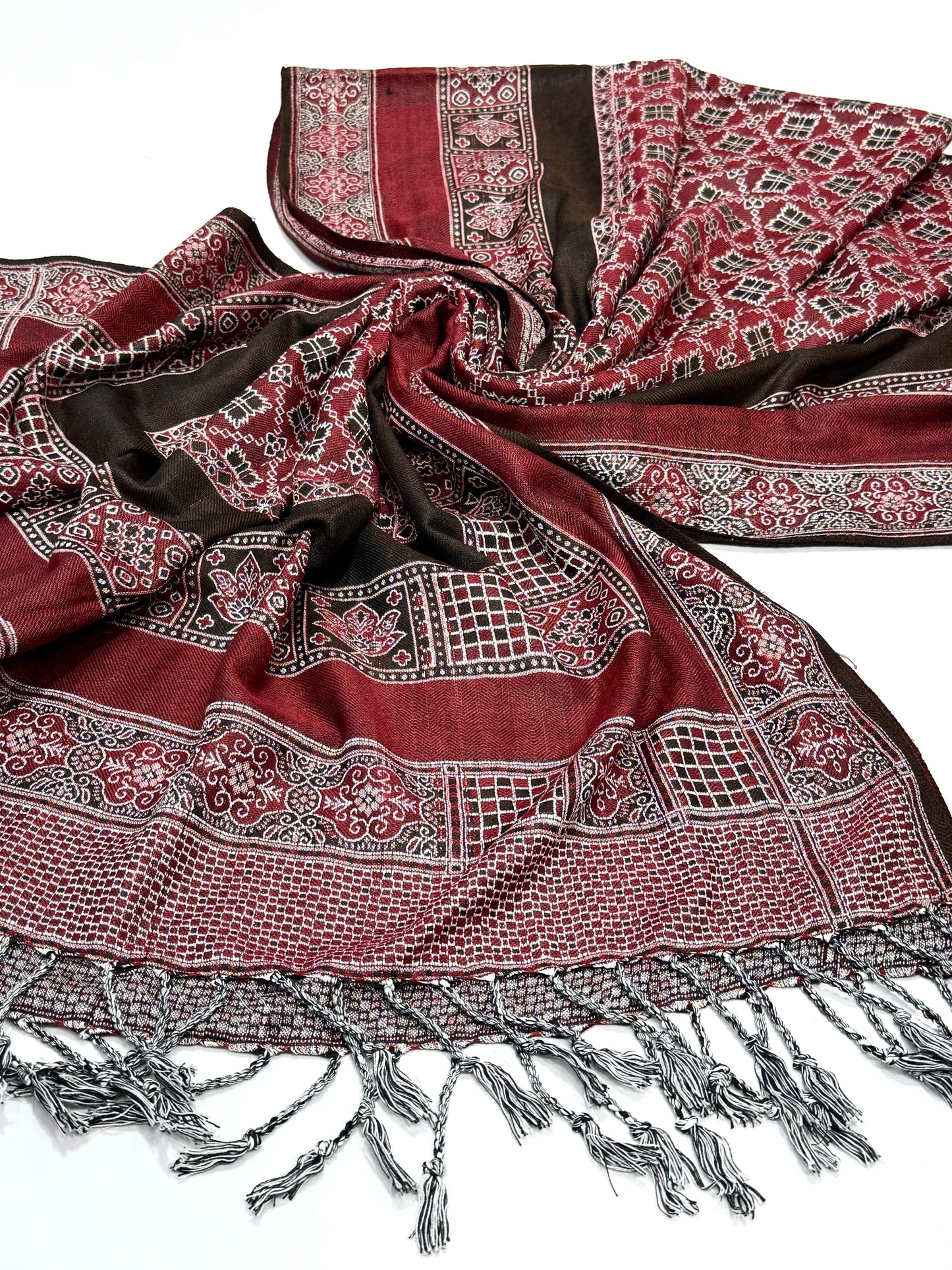 Beautiful Bnarsi Ajrak Pashmina Shawl