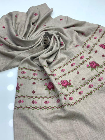 Pashmina 
Cross Stitch Machine Work Shawl
