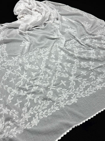 Elegant And Beautiful Multani Hand Made Embroidered Pure Lawn Chadar