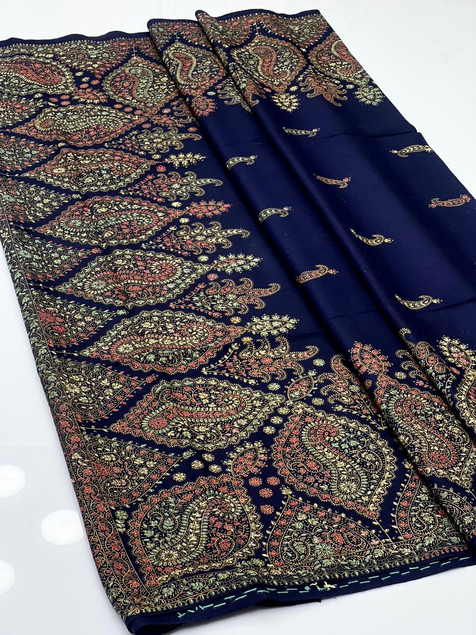 Pashmina Shawl
Hand Made Kashmiri Embroidery With Block Print