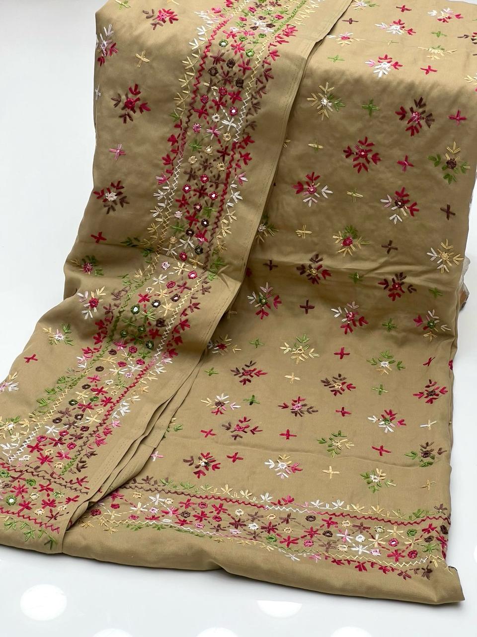 Swiss Lawn Fabric
Beautiful Hand Made Sindhi Embroidery Chadar