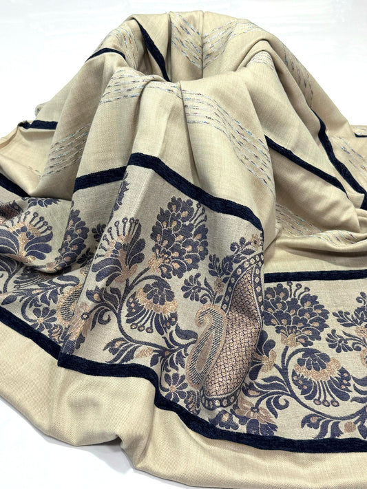 Bnarsi Shawl With Velvet Or Sequence Work