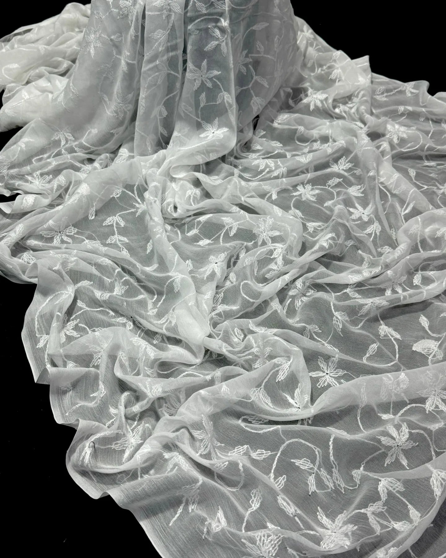 Crinkle Chiffon Dupatte