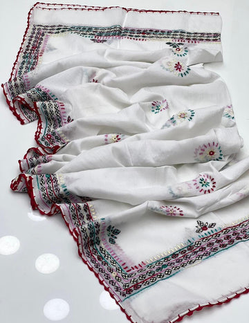 Pure Lawn Fabric
Hand Made Balochi Embroidery Chadar