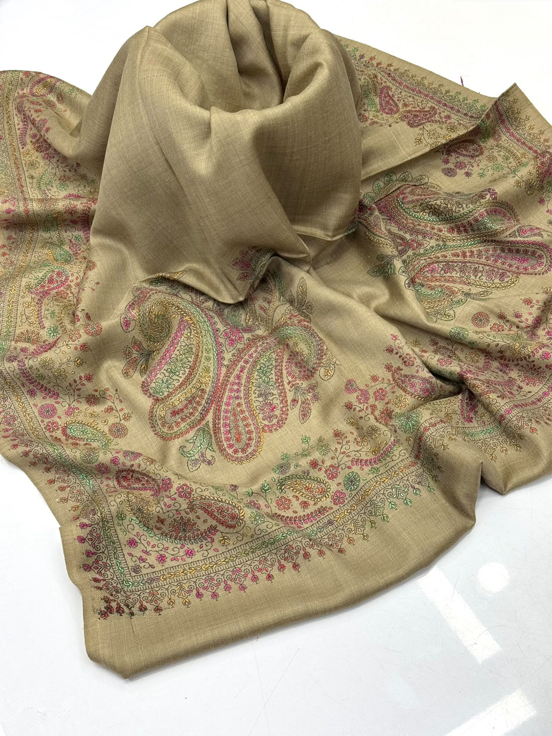 Pashmina Shawl
Hand Made Kashmiri Embroidery With Block Print