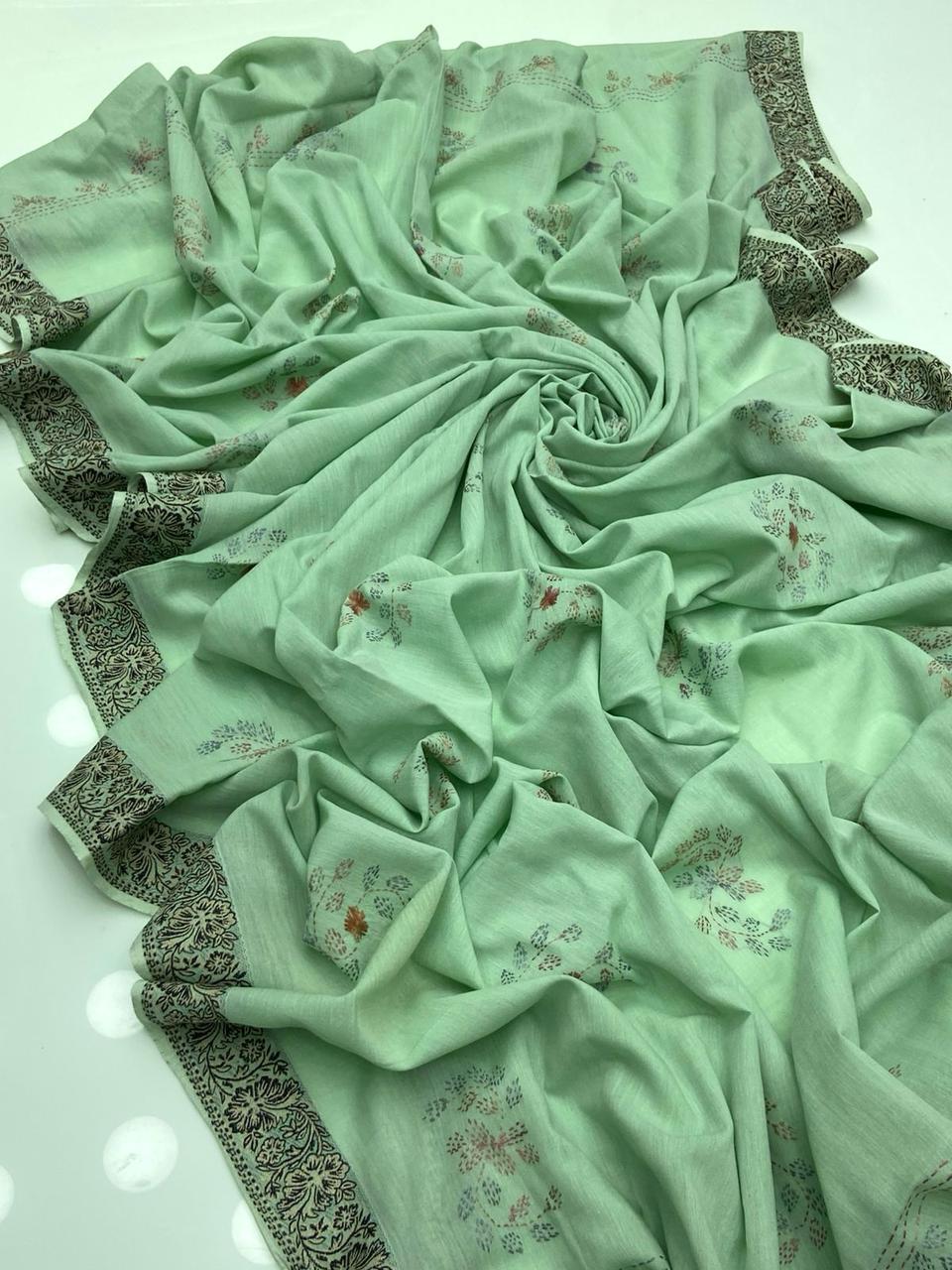 Pure Lawn Stuff 
Hand Embroidered Banarsi Chadar
