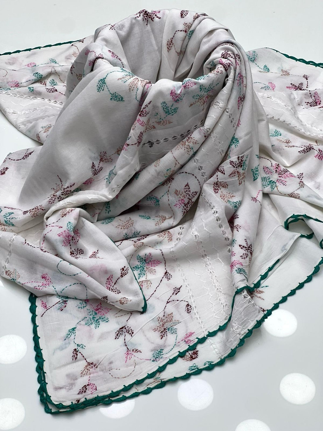 Pure Lawn Stuff 
Multani Hand Made Embroidery With Tarkashi Chadar