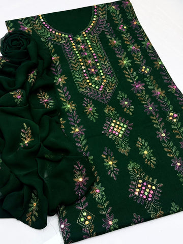 Hand Made Multani Embriodery With Mirror Work
3 Pieces Suit