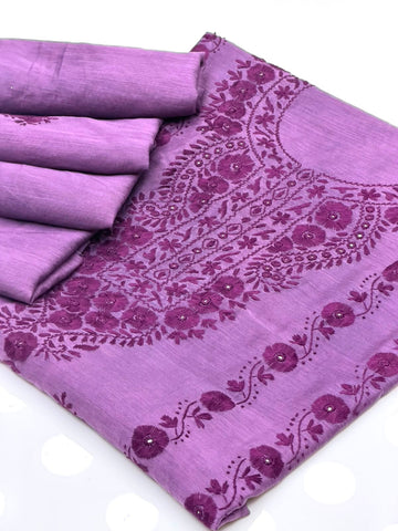 Paper Cotton 
Beautiful Hand Made Multani Embroidery 2 Piece Dress