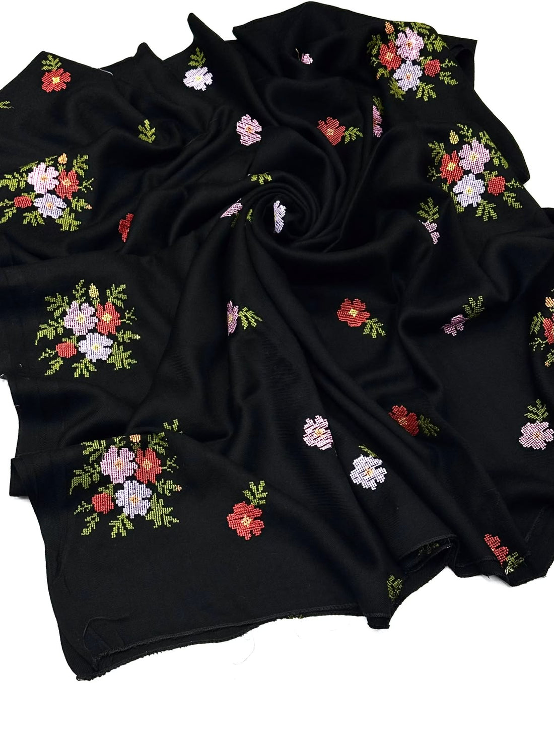 Pashmina Shawl
Beautiful Machine Cross Stitch Embroidery