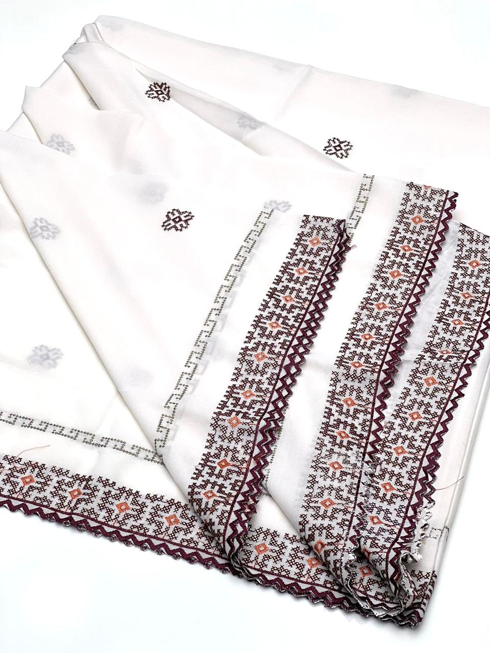 Swiss Lawn Fabric
Elegant And Beautiful Machine Embroidery Chadar