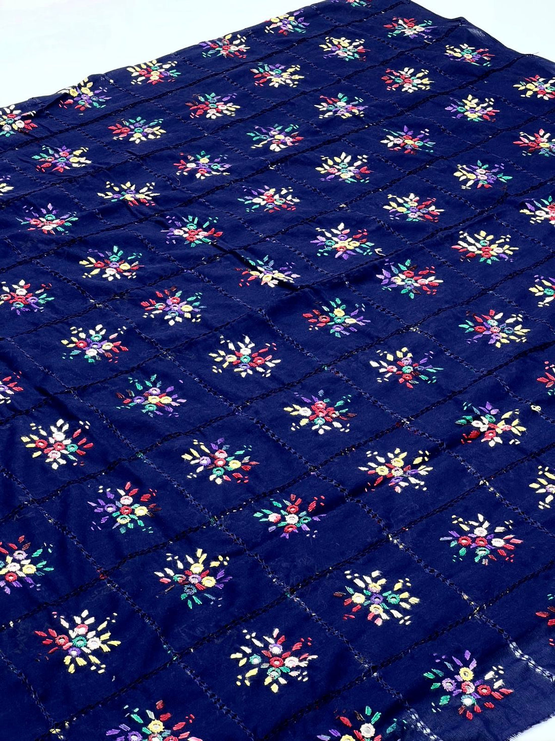 Swiss Lawn Stuff 
Multani Hand Embroidery with Mirror Work and Tarkashi Chadar