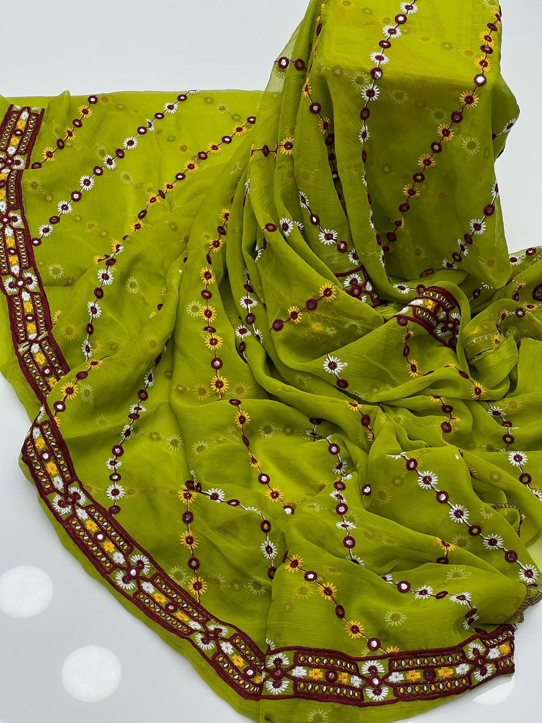 Crinkle Chiffon Chadar