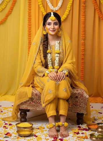 Handmade Gotta on Chiffon 2 Pcs Dress