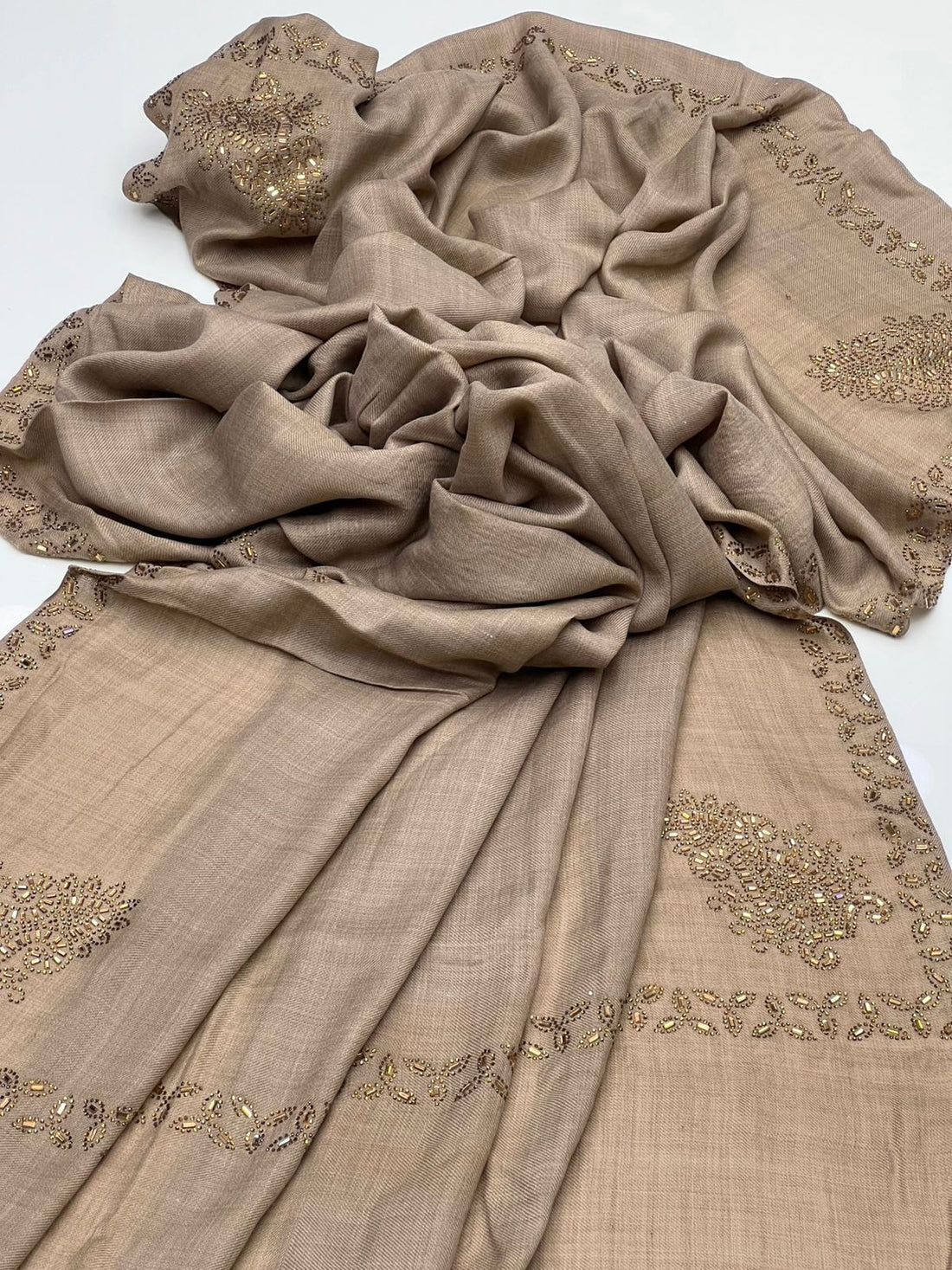 Pashmina Stuff Shawl
Elegant And Beautiful Stones Work Shawl