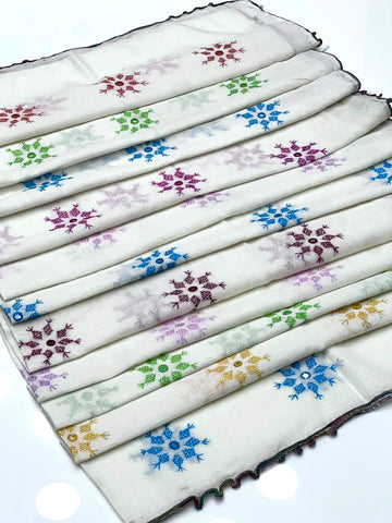 Pure Lawn
HandMade Cross Stitch Embroidery With Mirror Chadar
