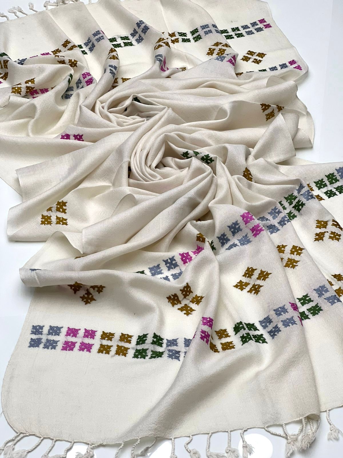 Swati Pashmina Shawl
Hand Made Balochi Embroidery