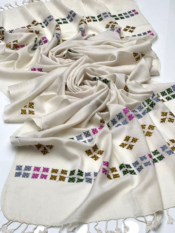 Swati Pashmina Shawl
Hand Made Balochi Embroidery